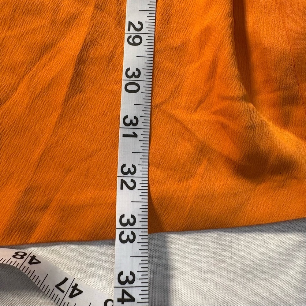 H&M Conscious Choice Orange Ruched Shirt Dress Small Button Front NWT - Picture 9 of 11